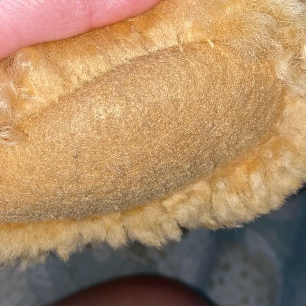 VTG Large 19in Teddy Bear 5 Jointed Humped Back Swivel Soft Real Sheepskin Fur